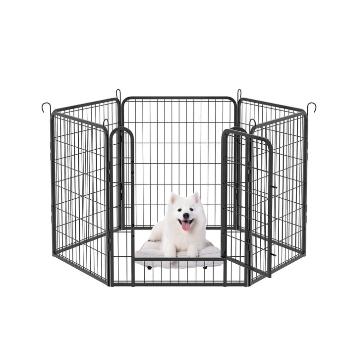 Heavy Duty Metal Playpen With Door, Dog Fence Pet Exercise Pen For Outdoor, Indoor