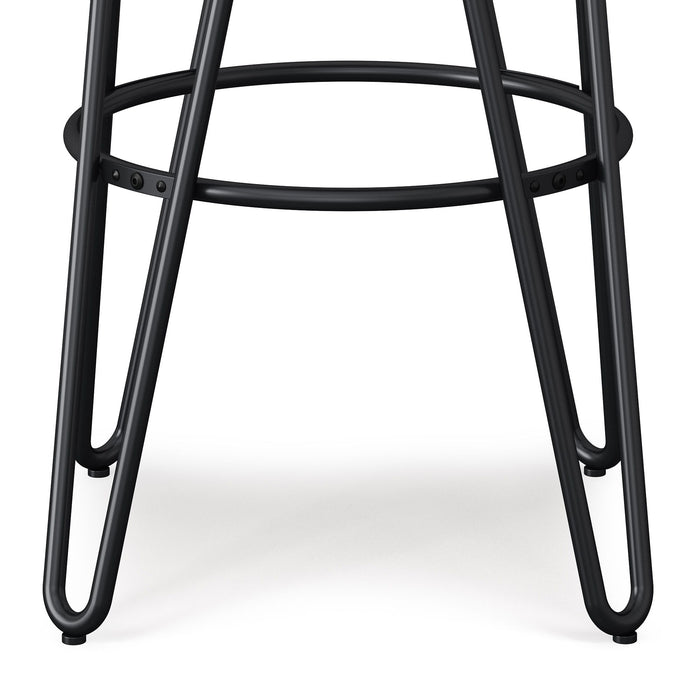 Simeon - Metal Stool with Wood Seat