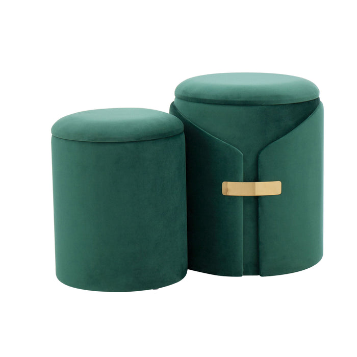 Dahlia - Contemporary / Glam Nesting Ottoman Set