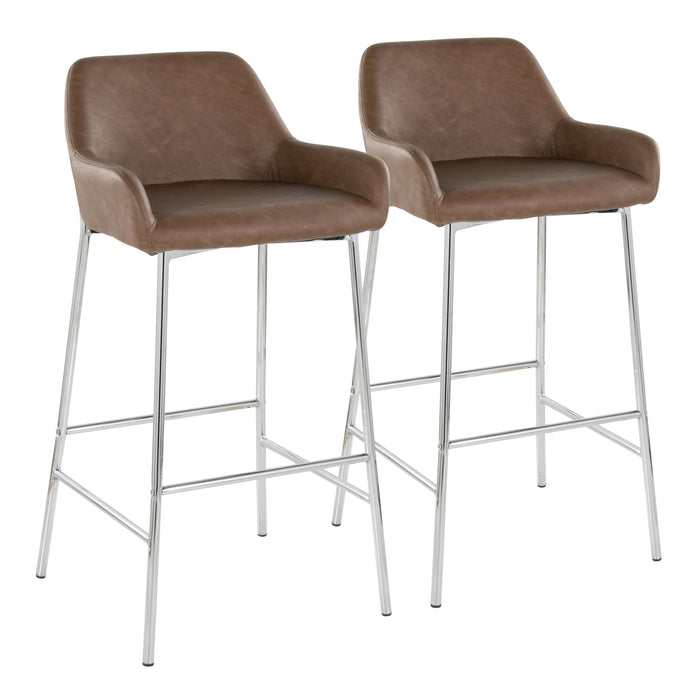 Daniella - Contemporary Fixed Height Barstool (Set of 2)