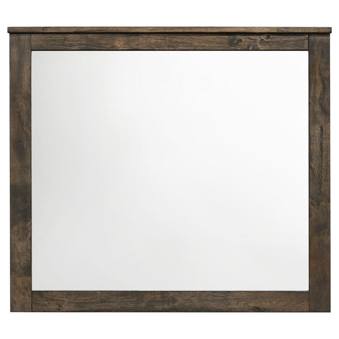 Woodmont Collection - Woodmont Rectangle Mirror Rustic Golden Brown