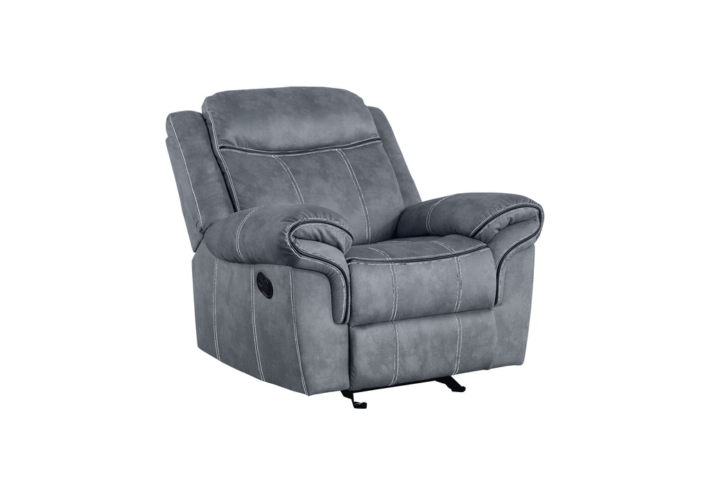 Zubaida - Two Tone Velvet Glider Recliner