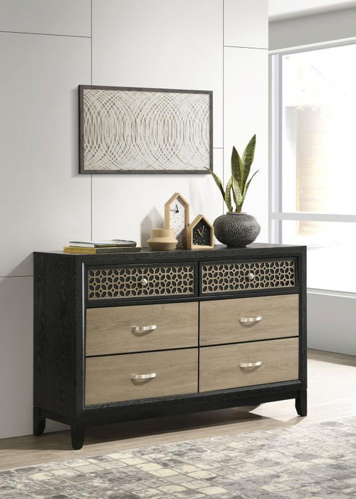 Valencia - 6-Drawer Dresser - Black