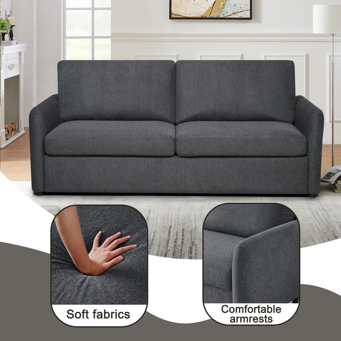 Sleeper Sofa Pull Out Bed, Convertible Sofa Bed Couch 2 In 1, With Foam Mattress For Living Room