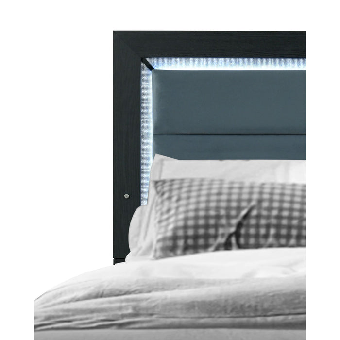 Carlos - Queen Bed With LED - Black