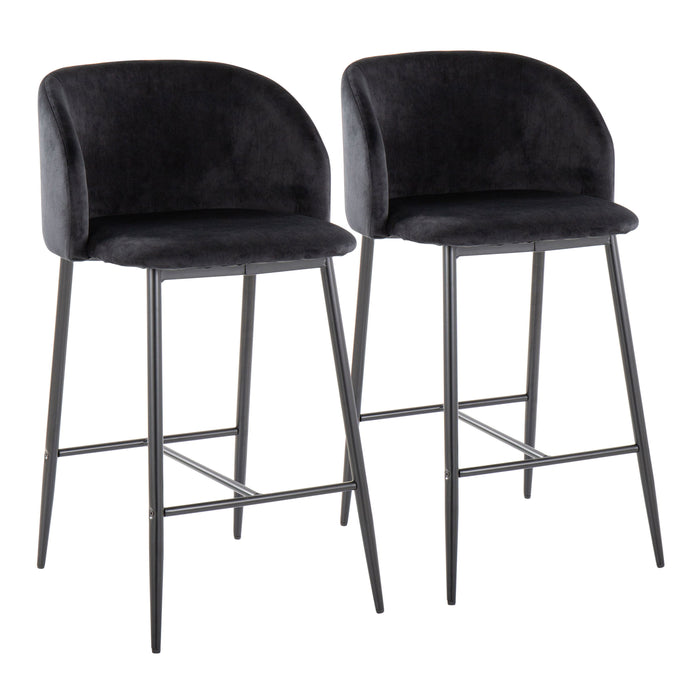 Fran - Contemporary Fixed Height Counter Stool (Set of 2)