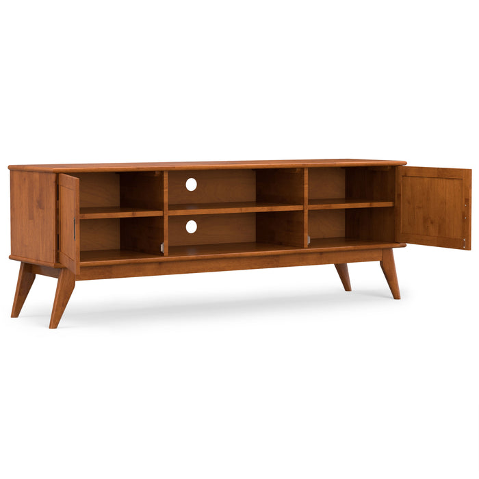 Draper - Mid Century 72" TV Stand - Teak Brown