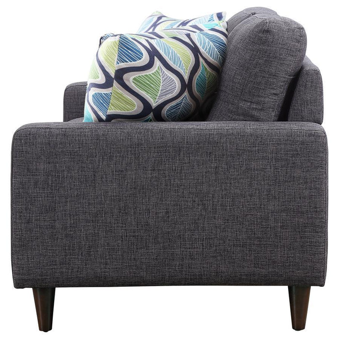 Grey - Watsonville Tufted Back Loveseat Grey