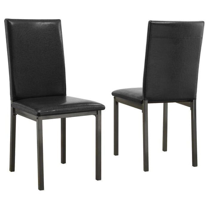 Garza Group - Black - Garza Upholstered Dining Chairs Black (Set of 2)