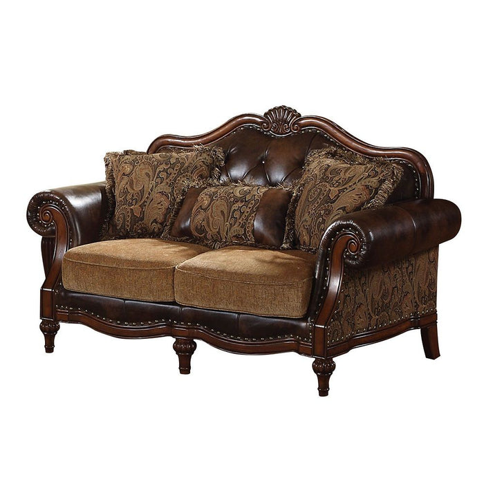 Dreena - Loveseat (With 3 Pillows) - Dark Brown - 70"