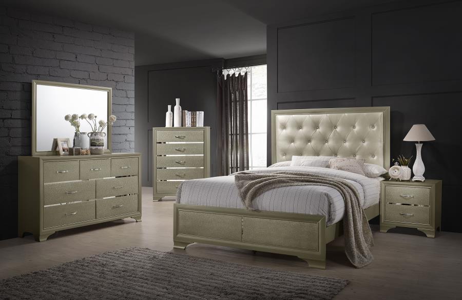 Beaumont 5-drawer Rectangular Chest Champagne