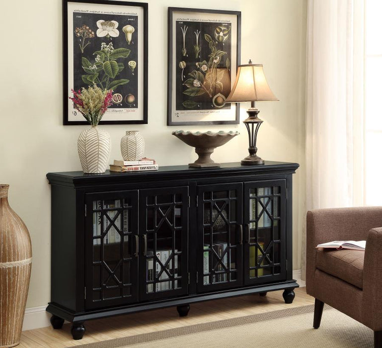 N/a - 4-door Accent Cabinet Black