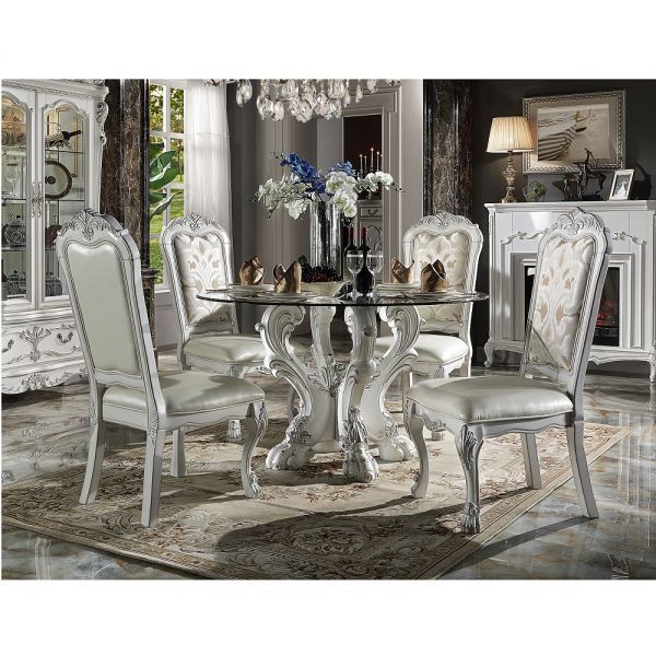 Dresden - Dining Table 33"L - Bone White Finish