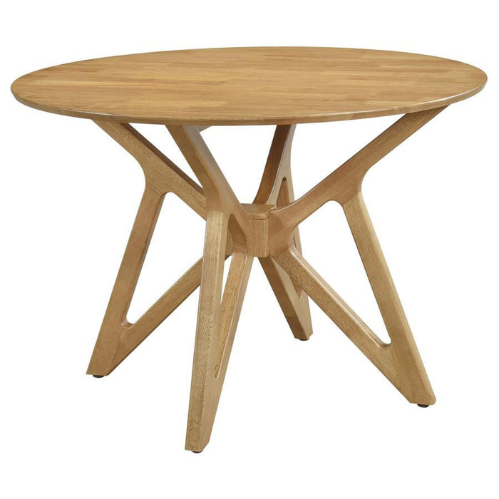 Elowen - Round Solid Wood Dining Table - Light Walnut