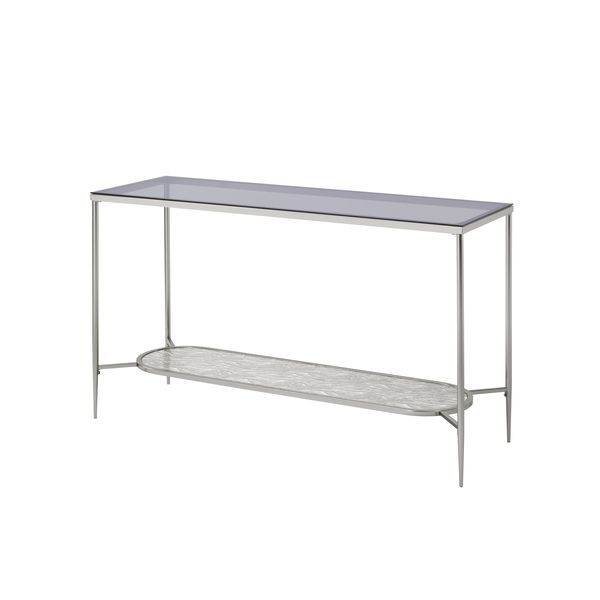 Adelrik - Accent Table - Glass & Chrome Finish