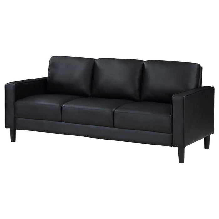 Ruth - Upholstered Track Arm Faux Leather Sofa