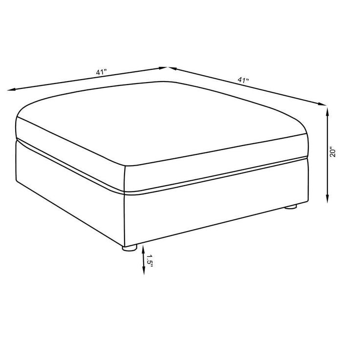 Serene - Upholstered Rectangular Ottoman