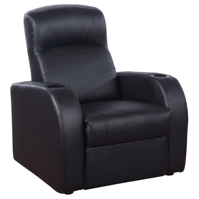 Cyrus Home Theater Collection - Black - Cyrus Home Theater Upholstered Recliner Black