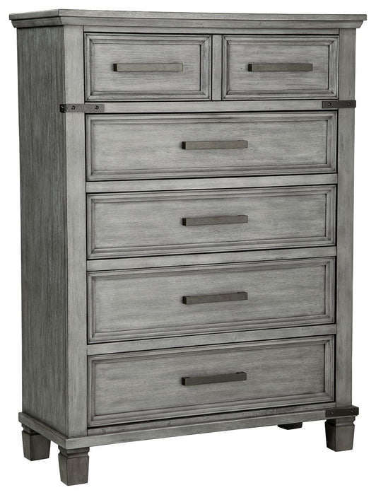 Russelyn - Gray - Five Drawer Chest