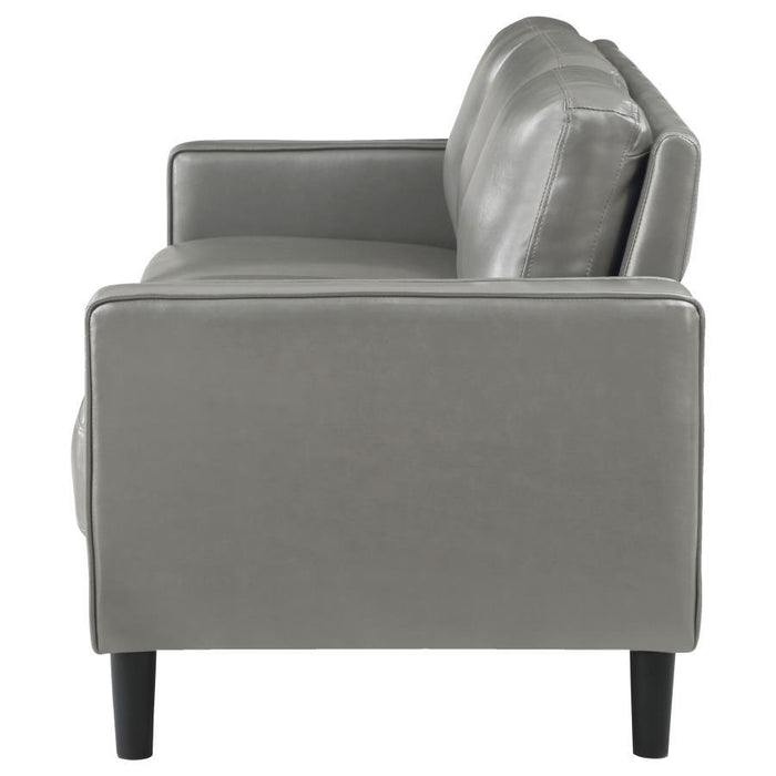 Ruth - Upholstered Track Arm Faux Leather Sofa