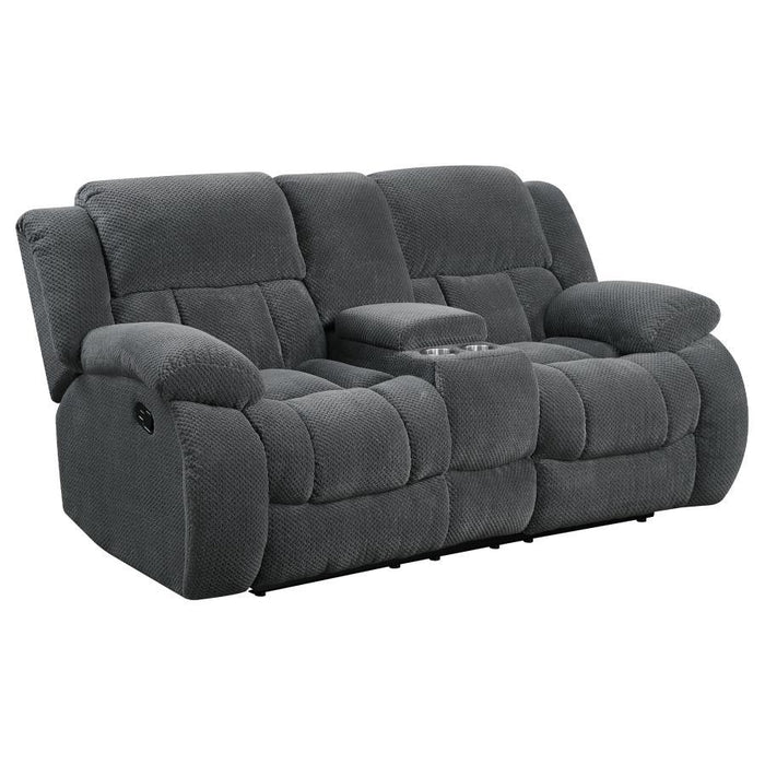 Weissman Motion Collection - Charcoal - Weissman Motion Loveseat With Console Charcoal