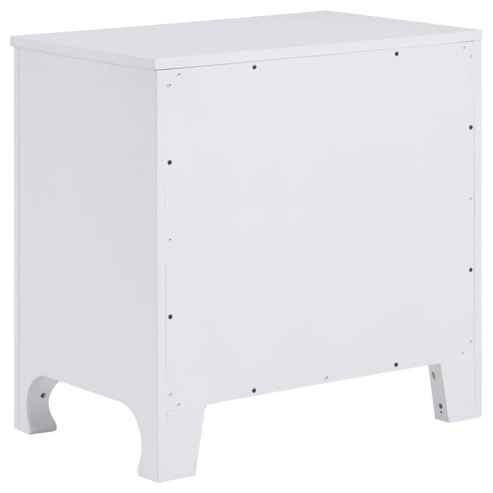 Anastasia - 2-Drawer Nightstand Bedside Table - Pearl White