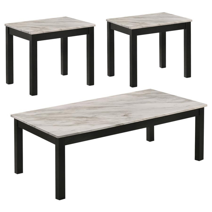 Bates - Faux Marble 3-Piece Occasional Table Set