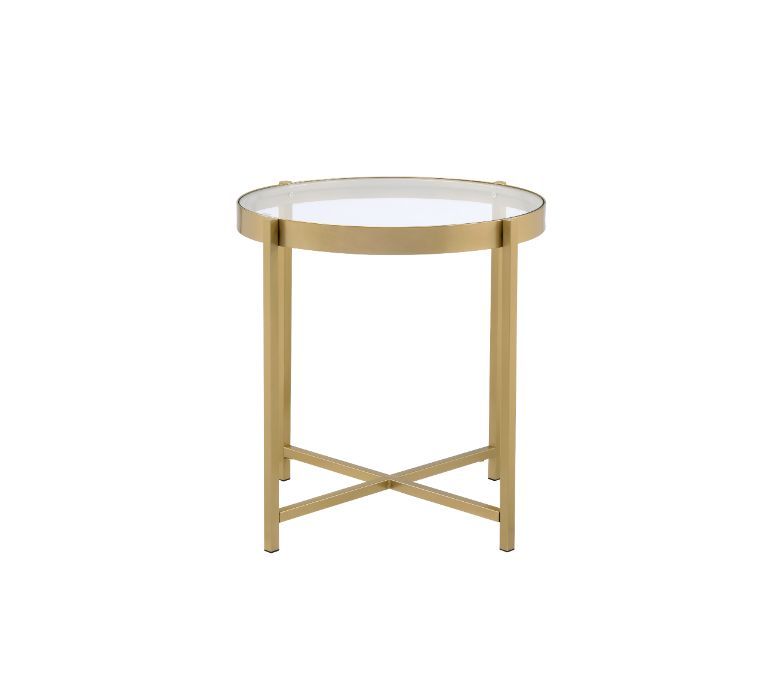 Charrot - End Table - Gold Finish