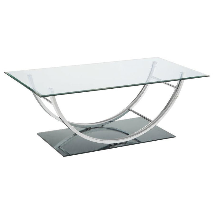 Avison Collection - U-shaped Coffee Table Chrome