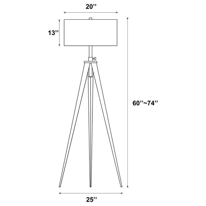 White - Tripod Legs Floor Lamp White And Black