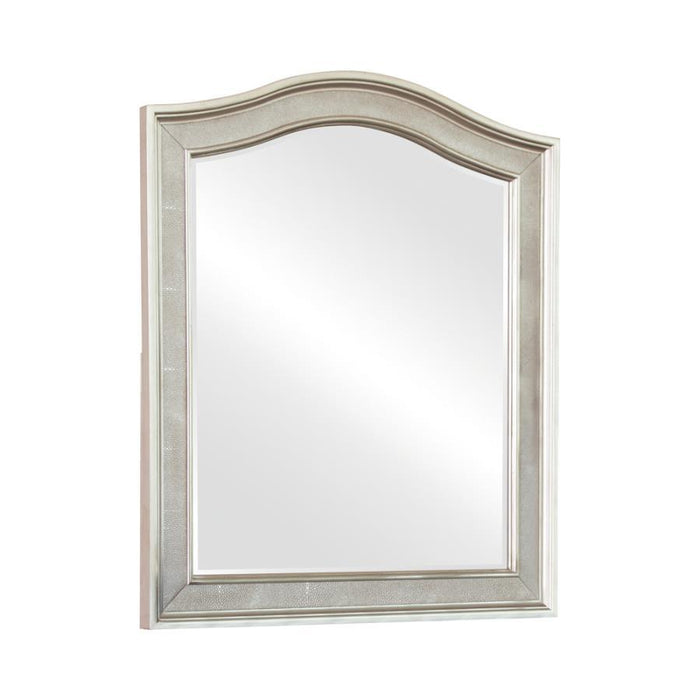 Bling Game Collection - Arched Top Vanity Mirror Metallic Platinum