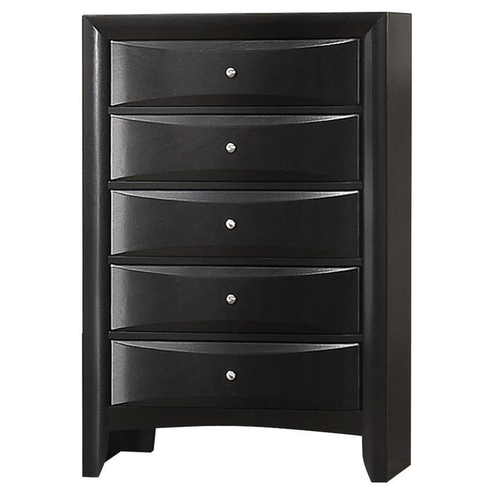 Briana Collection - Briana Black Five-drawer Chest