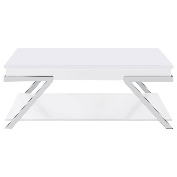 Marcia - Lift Top Coffee Table - White High Gloss