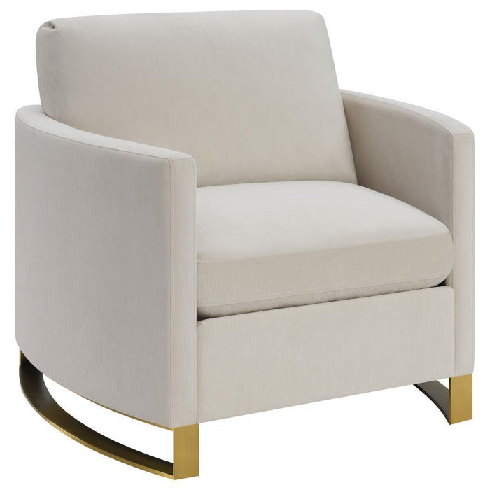 Beige - Corliss Upholstered Arched Arms Chair Beige