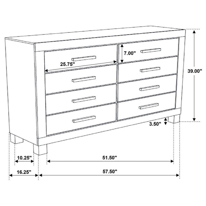 Woodmont Collection - Woodmont 8-drawer Dresser Rustic Golden Brown