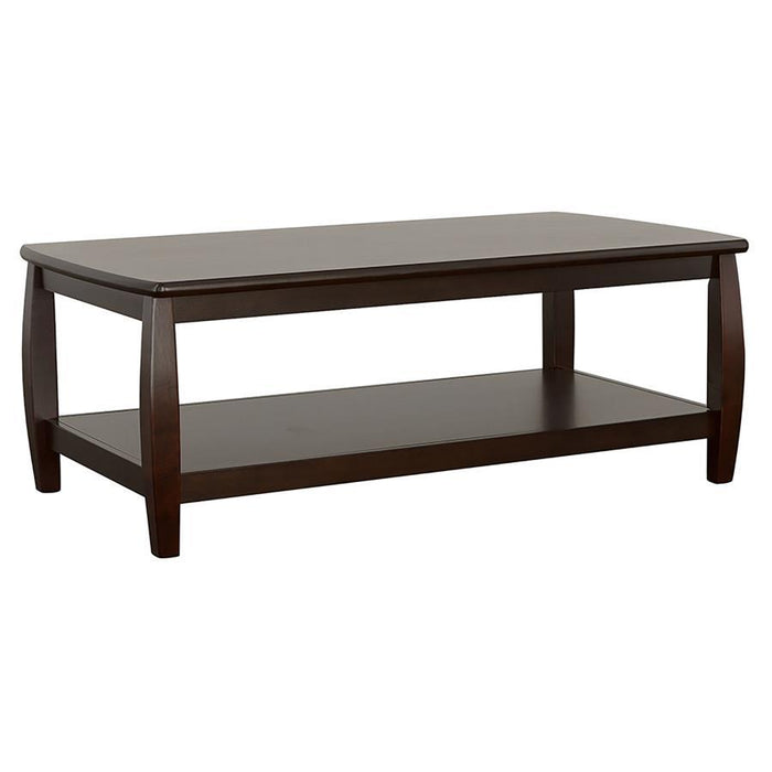 Willemse Motion Collection - Rectangular Coffee Table With Lower Shelf Espresso