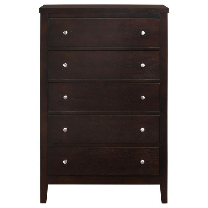 Carlton Collection - Carlton 5-drawer Rectangular Chest Cappuccino