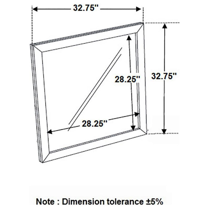 Mays - Rectangular Dresser Mirror - Walnut Brown