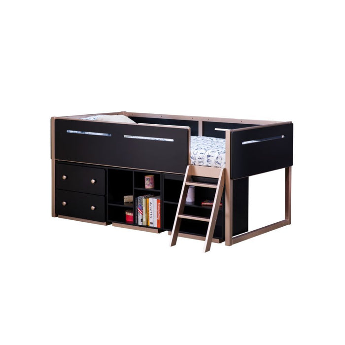 Prescott - Cabinet - Black & Rose-Gold