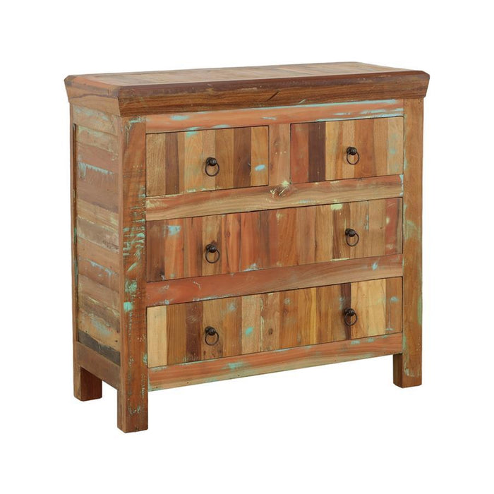 4-drawer Accent Cabinet Reclaimed Wood