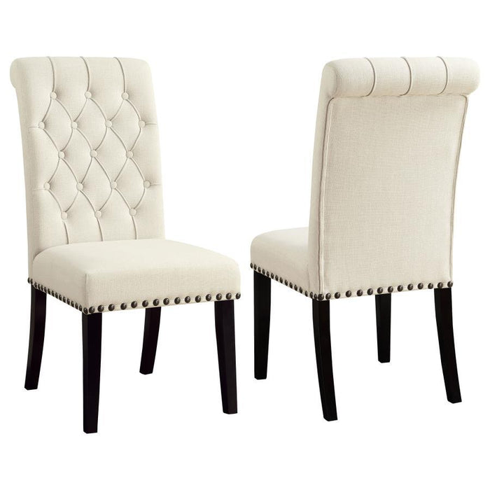 Beige - Tufted Back Upholstered Side Chairs Beige (Set of 2)