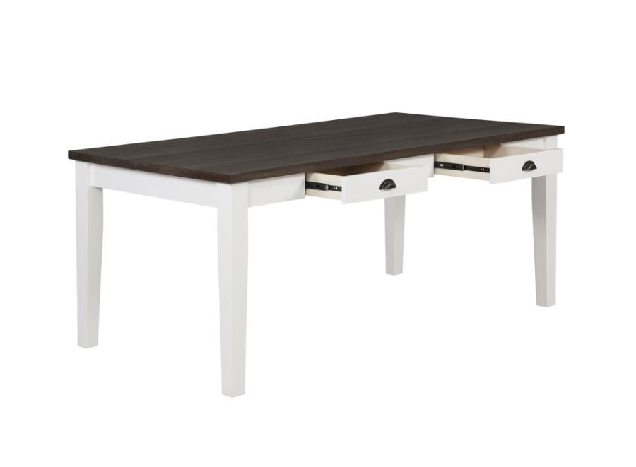 Kingman Collection - Kingman 4-drawer Dining Table Espresso And White