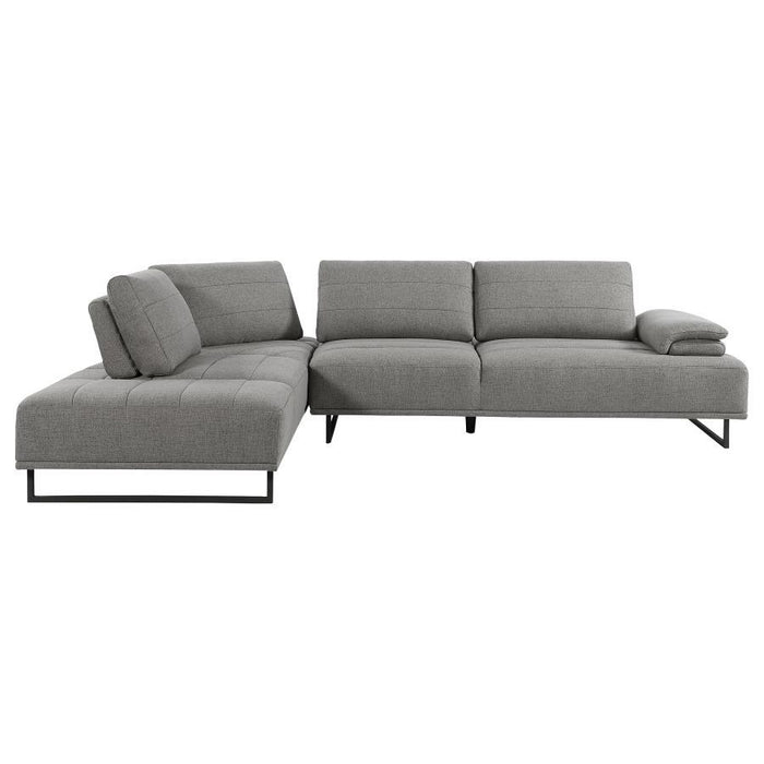 Taupe - Arden 2-piece Adjustable Back Sectional Taupe