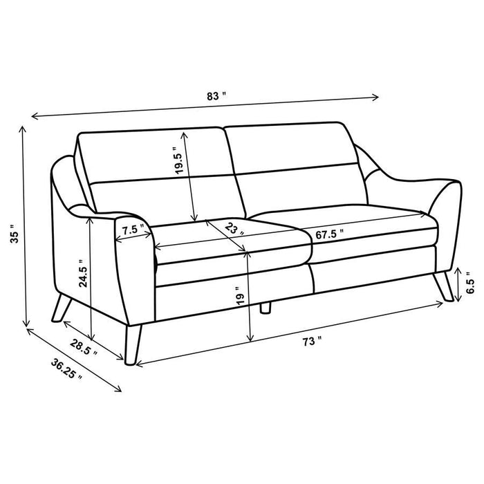 Gano - Sloped Arm Living Room Set