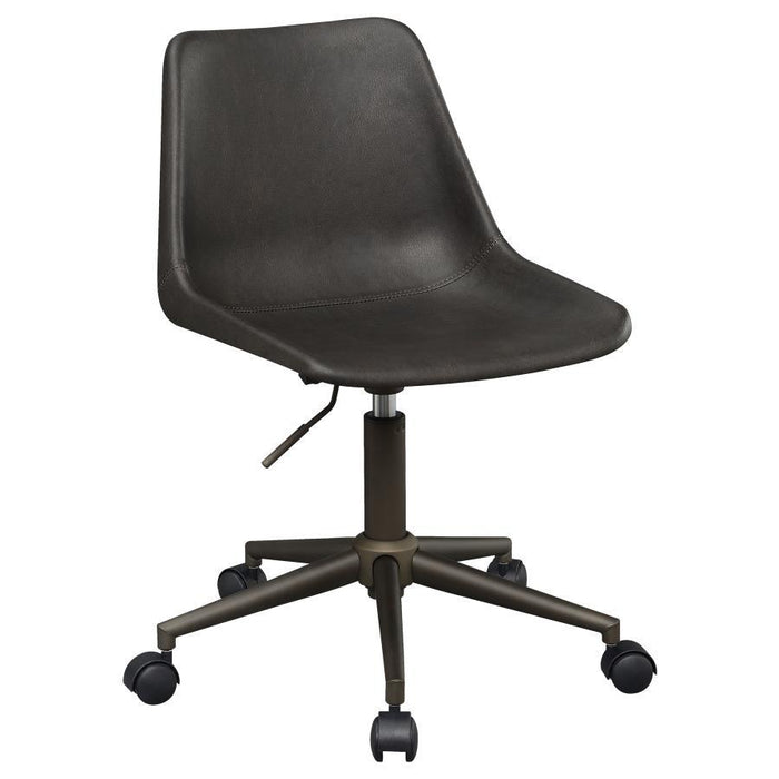 Brown - Adjustable Height Office Chair With Casters Brown And Rustic Taupe