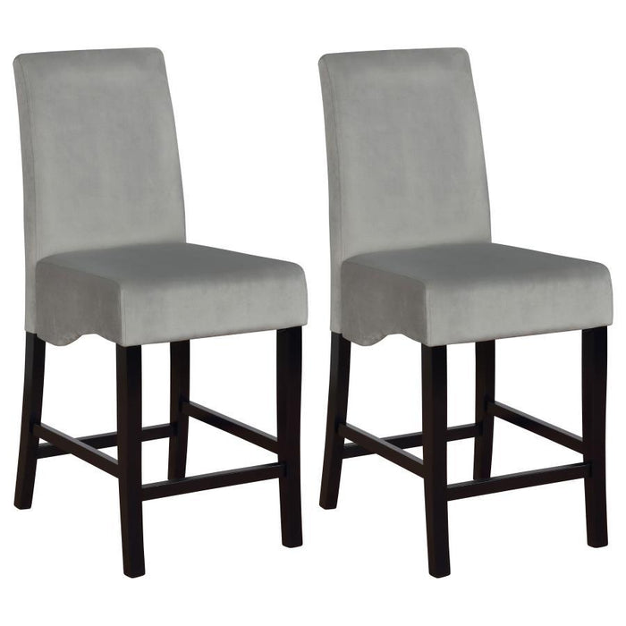 Stanton Collection - Grey - Stanton Upholstered Counter Height Chairs Grey And Black (Set of 2)