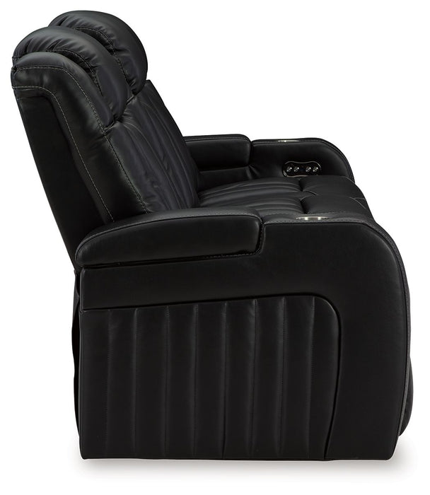 Caveman Den - Midnight - Power Reclining Sofa With Adj Headrest