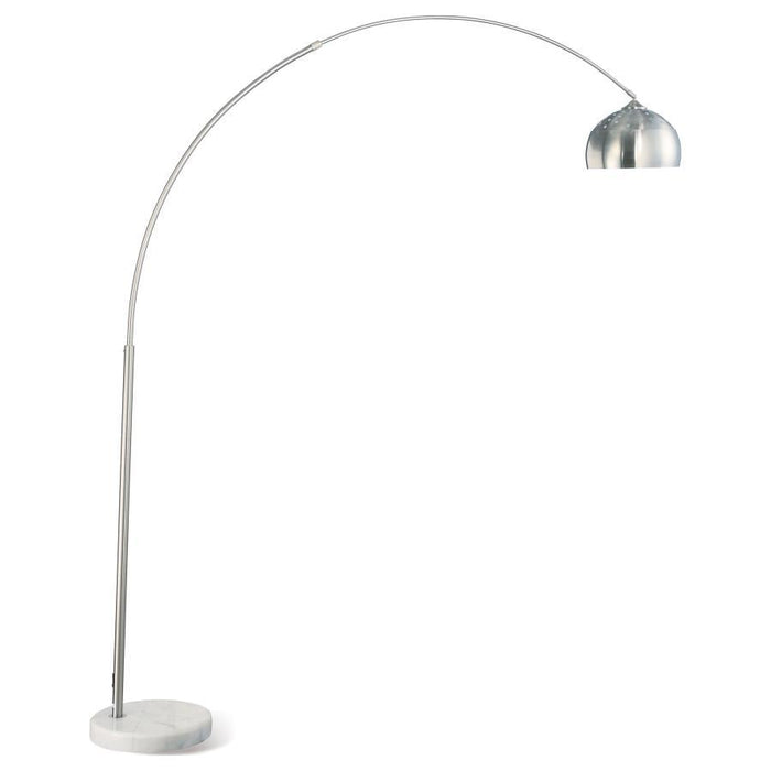 Arched Floor Lamp Brushed Steel And Chrome