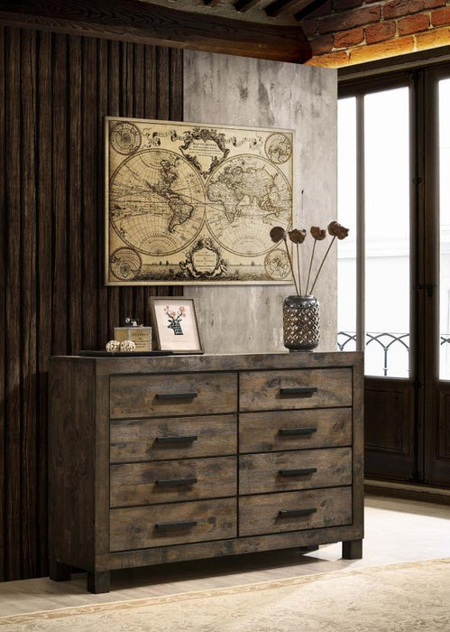 Woodmont Collection - Woodmont 8-drawer Dresser Rustic Golden Brown