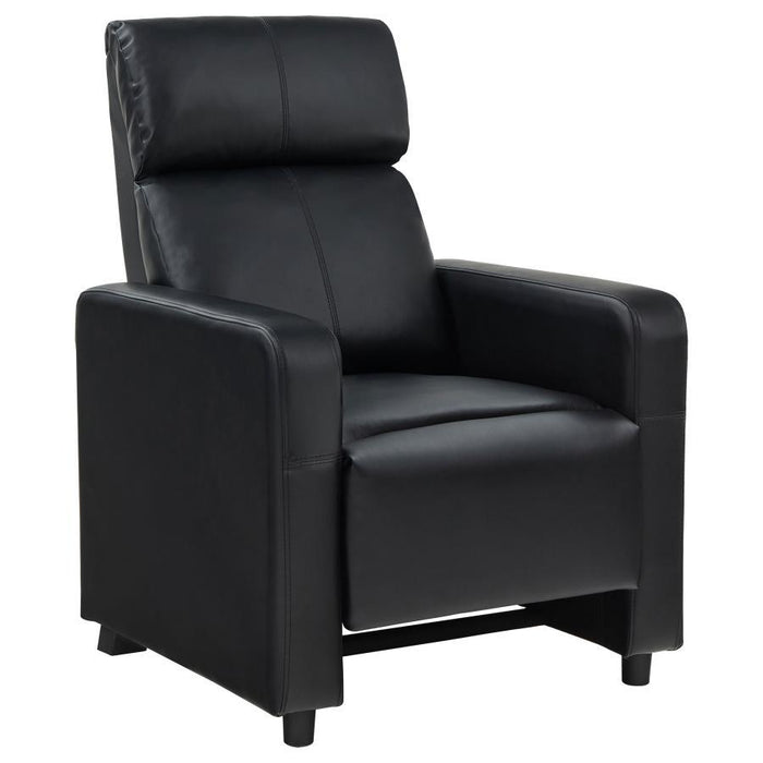 Toohey Home Theater Collection - Black - Toohey Home Theater Push Back Recliner Black